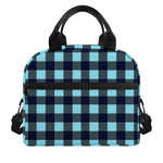 Blue Buffalo Check Pattern Print Insulated Lunch Bag