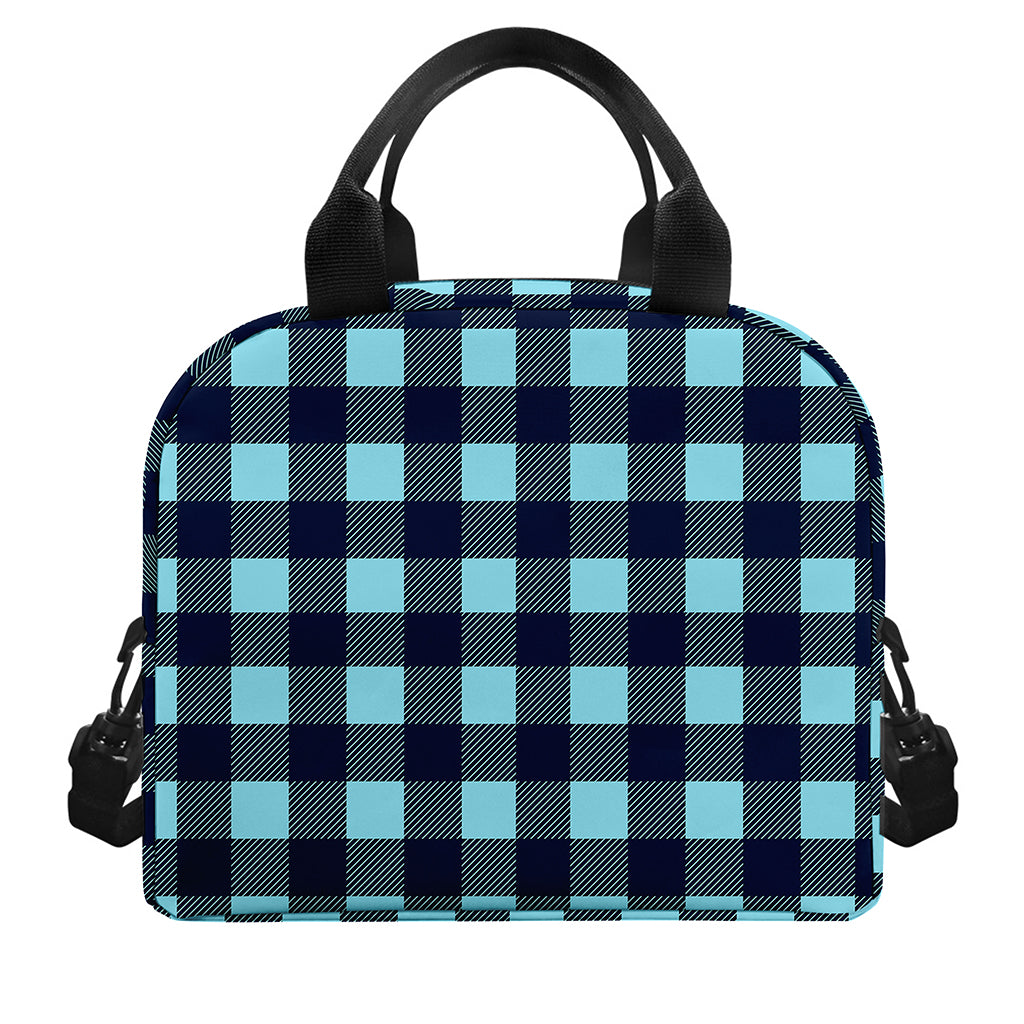 Blue Buffalo Check Pattern Print Insulated Lunch Bag