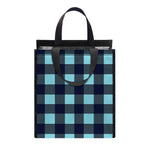 Blue Buffalo Check Pattern Print Insulated Lunch Tote