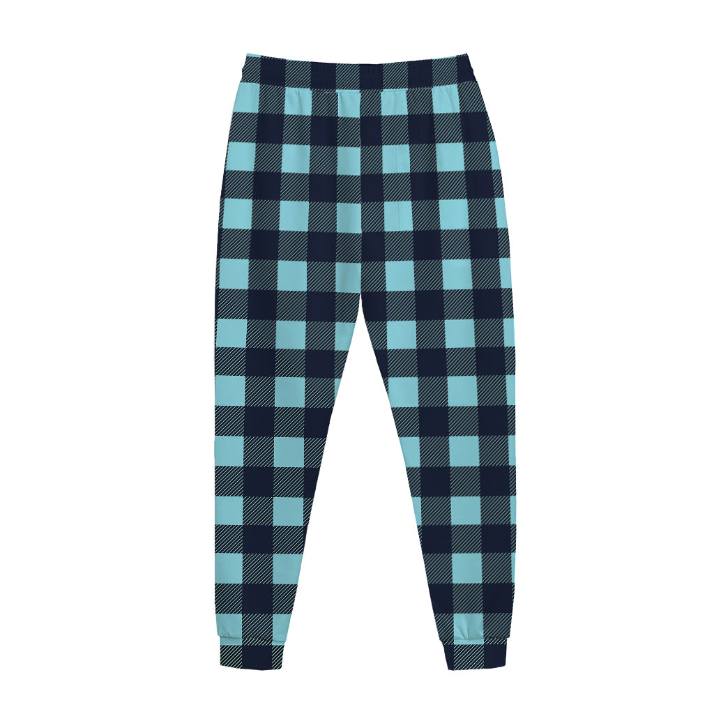 Blue Buffalo Check Pattern Print Jogger Pants