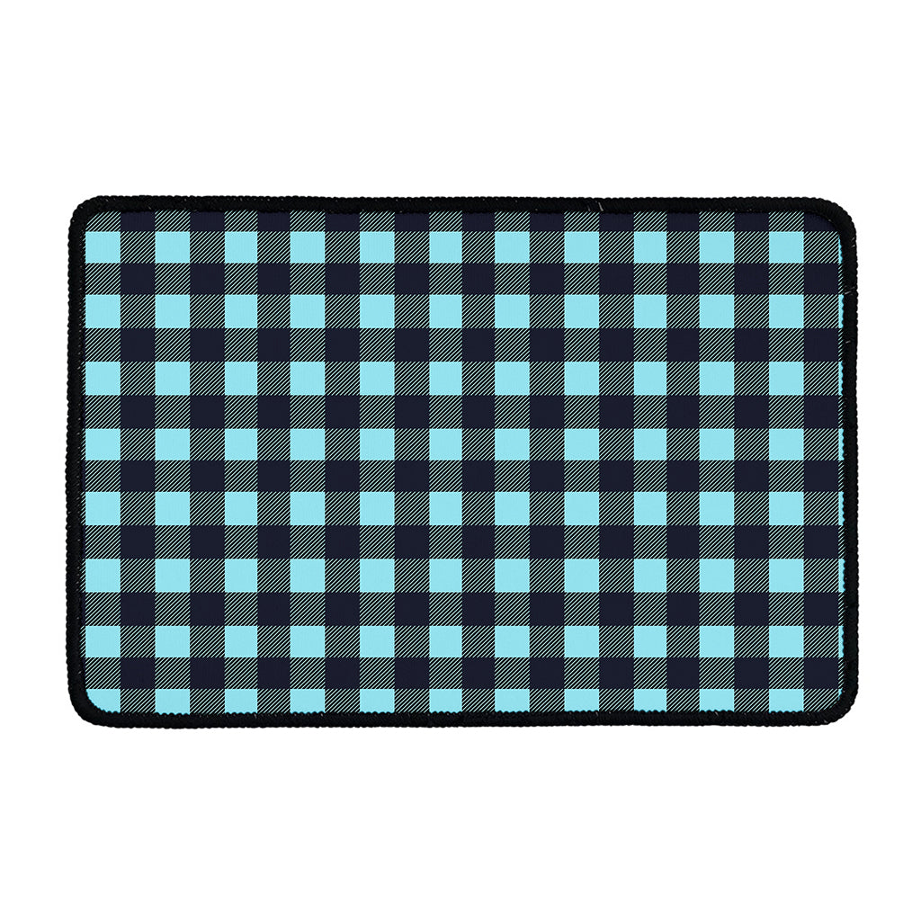 Blue Buffalo Check Pattern Print Kitchen Mat