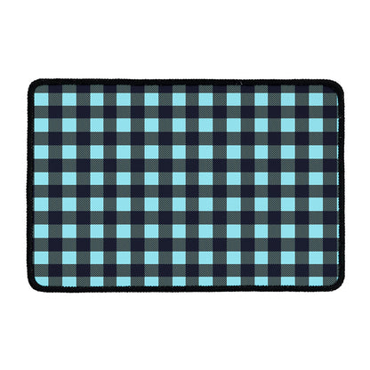 Blue Buffalo Check Pattern Print Kitchen Mat