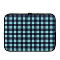 Blue Buffalo Check Pattern Print Laptop Sleeve