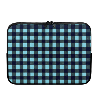Blue Buffalo Check Pattern Print Laptop Sleeve