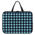 Blue Buffalo Check Pattern Print Laptop Sleeve With Handle