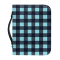 Blue Buffalo Check Pattern Print Leather Bible Cover