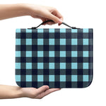 Blue Buffalo Check Pattern Print Leather Bible Cover