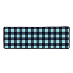Blue Buffalo Check Pattern Print Long Kitchen Mat