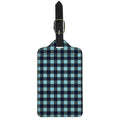 Blue Buffalo Check Pattern Print Luggage Tag