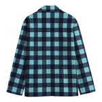 Blue Buffalo Check Pattern Print Men's Blazer