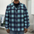 Blue Buffalo Check Pattern Print Men's Shirt Jacket