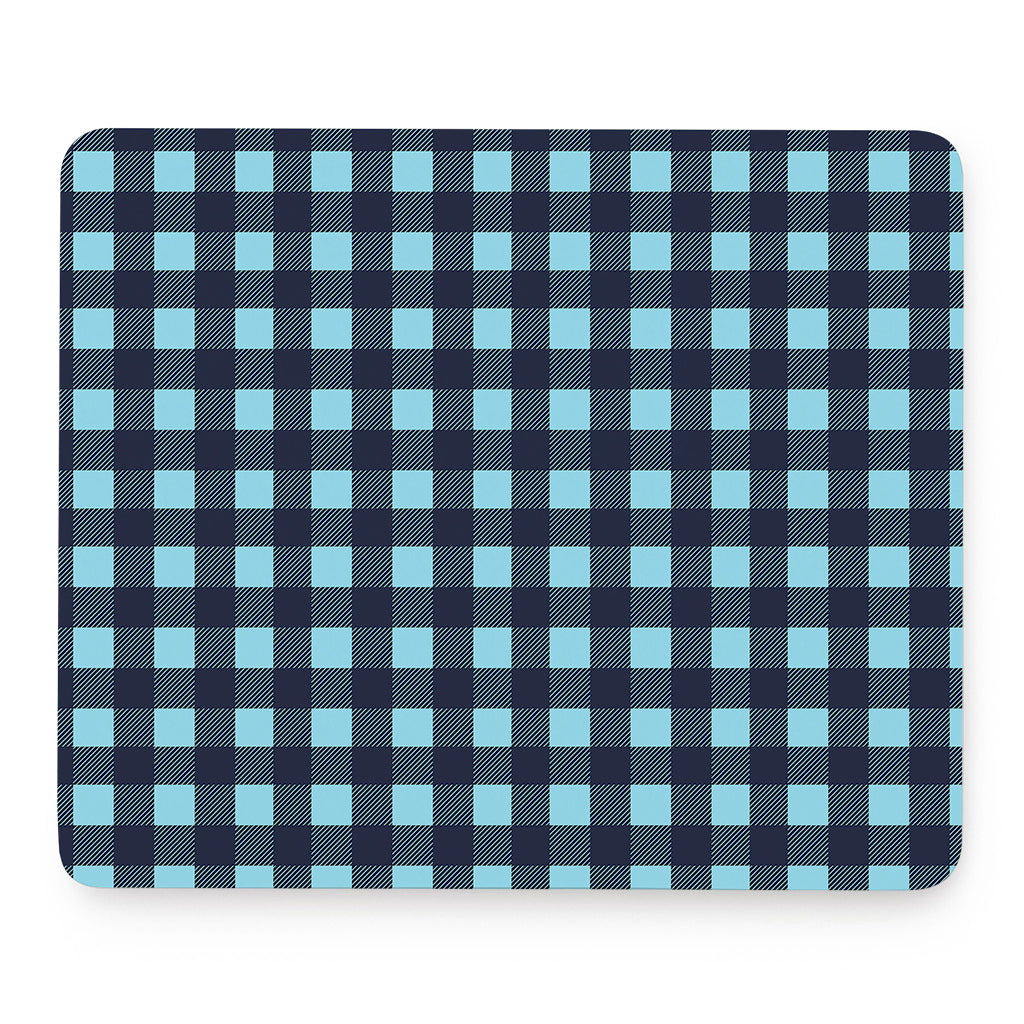Blue Buffalo Check Pattern Print Mouse Pad