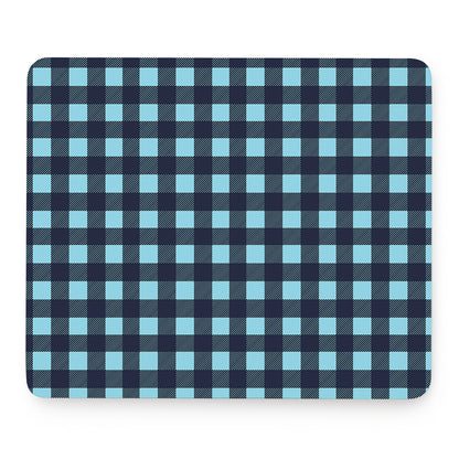Blue Buffalo Check Pattern Print Mouse Pad