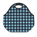 Blue Buffalo Check Pattern Print Neoprene Lunch Bag