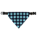 Blue Buffalo Check Pattern Print Over The Collar Dog Bandana