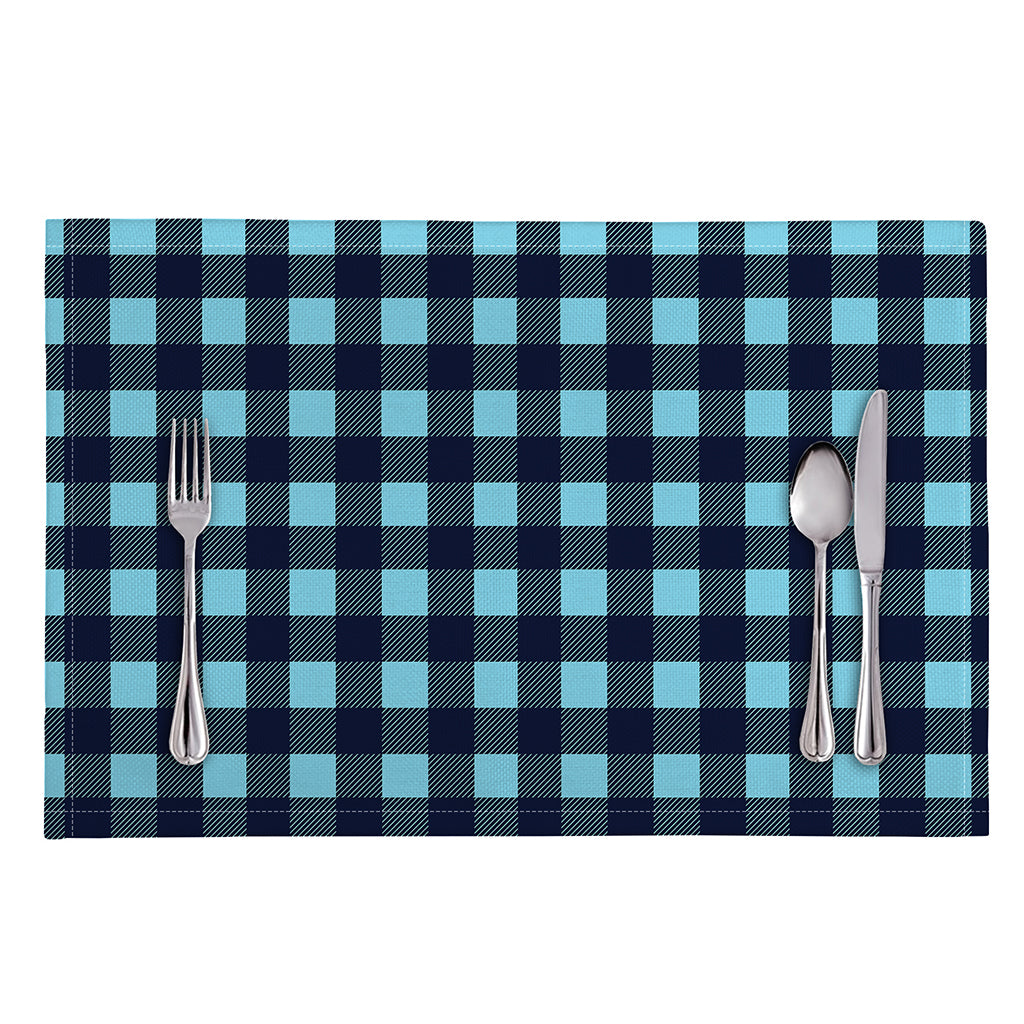 Blue Buffalo Check Pattern Print Placemat