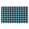 Blue Buffalo Check Pattern Print Polyester Doormat
