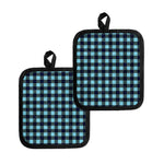 Blue Buffalo Check Pattern Print Pot Holders