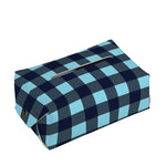 Blue Buffalo Check Pattern Print Rectangle Tissue Box Cover