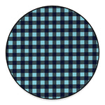 Blue Buffalo Check Pattern Print Round Floor Mat