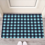 Blue Buffalo Check Pattern Print Rubber Doormat