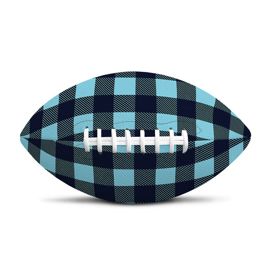 Blue Buffalo Check Pattern Print Rugby Ball