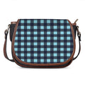 Blue Buffalo Check Pattern Print Saddle Bag