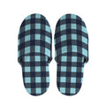 Blue Buffalo Check Pattern Print Slippers