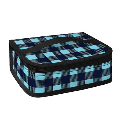 Blue Buffalo Check Pattern Print Small Lunch Bag