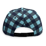 Blue Buffalo Check Pattern Print Snapback Cap