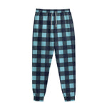 Blue Buffalo Check Pattern Print Sweatpants