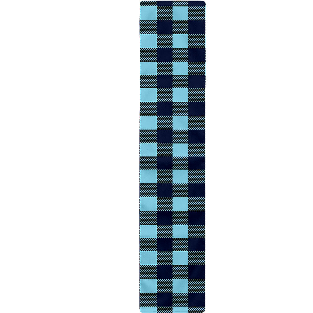 Blue Buffalo Check Pattern Print Table Runner