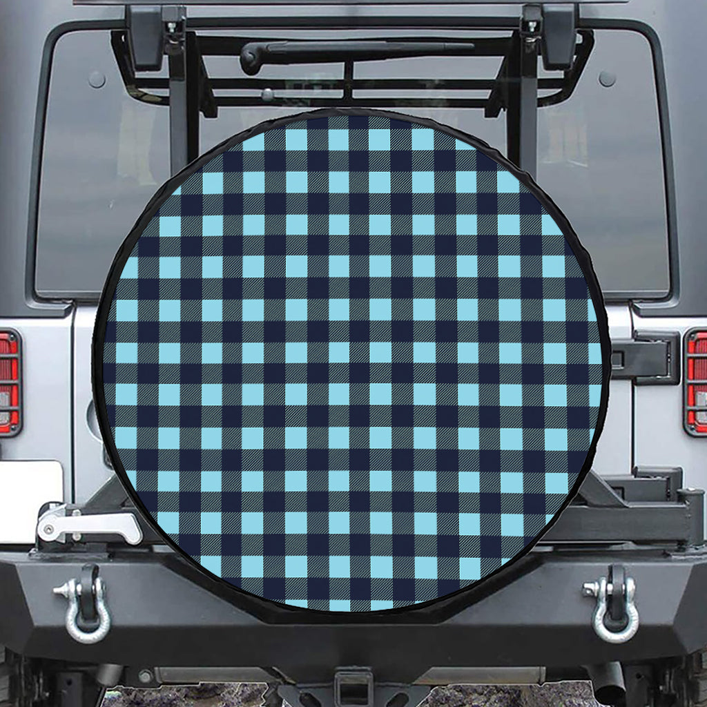 Blue Buffalo Check Pattern Print Tire Cover