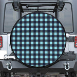 Blue Buffalo Check Pattern Print Tire Cover