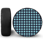 Blue Buffalo Check Pattern Print Tire Cover