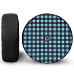 Blue Buffalo Check Pattern Print Tire Cover With Camera Hole