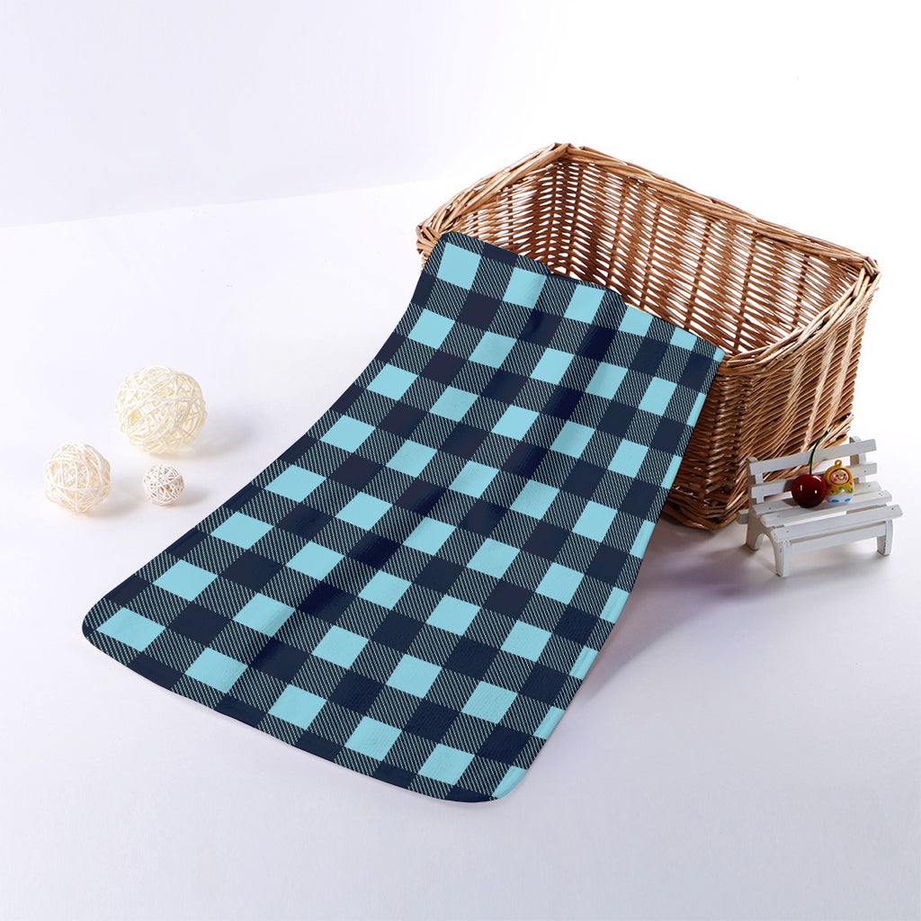 Blue Buffalo Check Pattern Print Towel