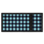 Blue Buffalo Check Pattern Print Trifold Wallet