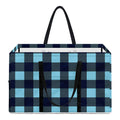 Blue Buffalo Check Pattern Print Utility Tote Bag