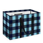 Blue Buffalo Check Pattern Print Utility Tote Bag