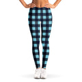 Blue Buffalo Check Pattern Print Women's Leggings