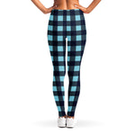 Blue Buffalo Check Pattern Print Women's Leggings