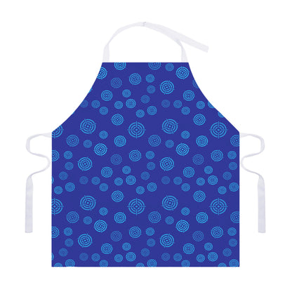Blue Bullseye Target Pattern Print Adjustable Apron
