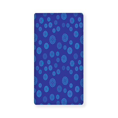Blue Bullseye Target Pattern Print Baby Crib Sheet