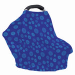 Blue Bullseye Target Pattern Print Baby Seat Cover