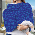 Blue Bullseye Target Pattern Print Baby Seat Cover