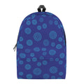 Blue Bullseye Target Pattern Print School Backpack