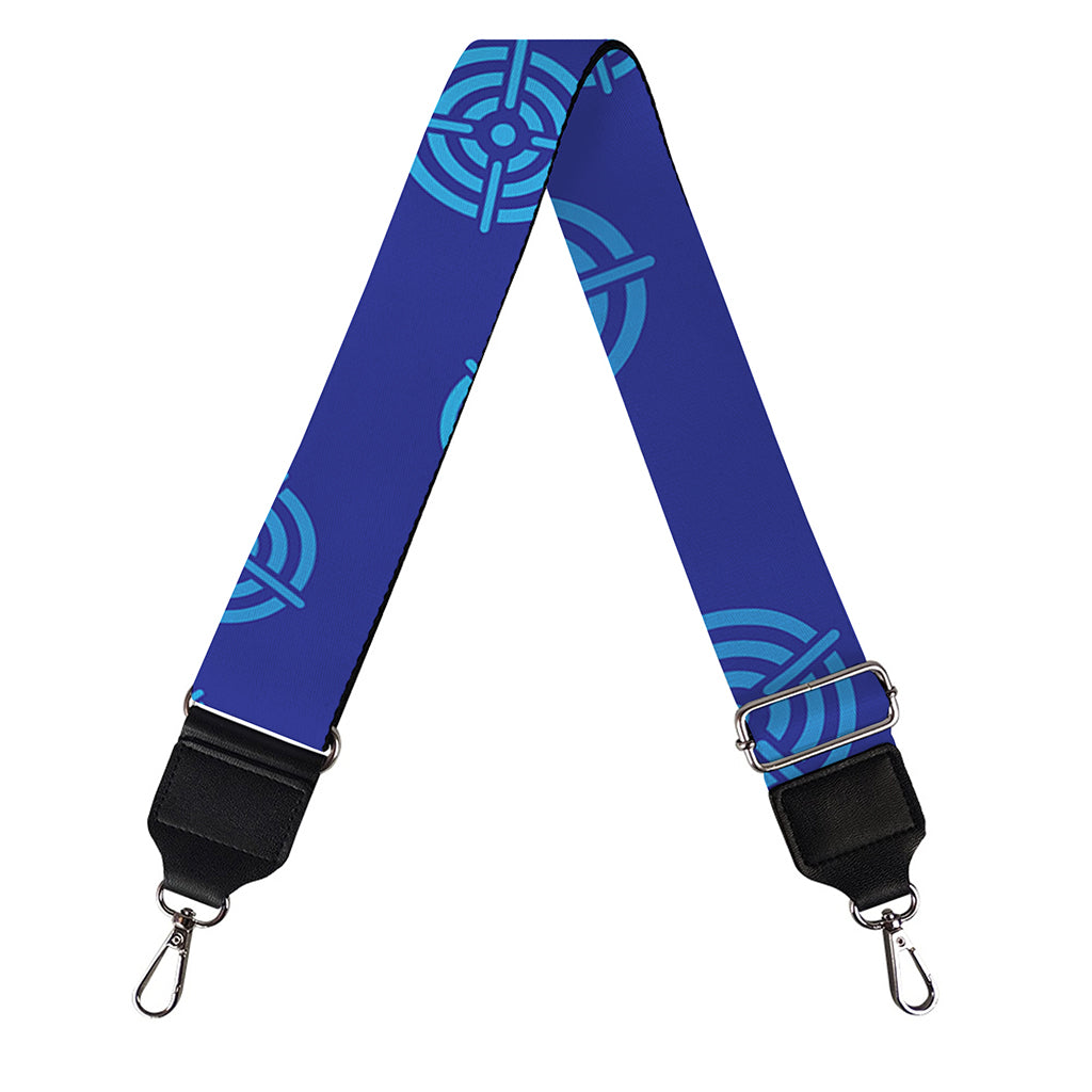 Blue Bullseye Target Pattern Print Bag Strap