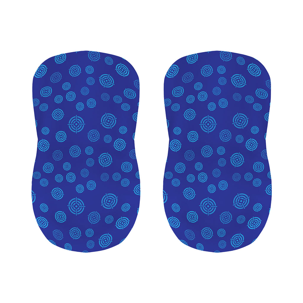 Blue Bullseye Target Pattern Print Bar Stool Covers