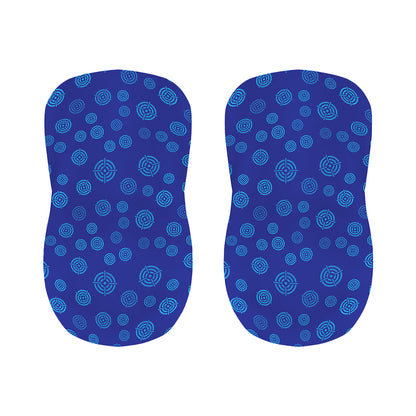 Blue Bullseye Target Pattern Print Bar Stool Covers